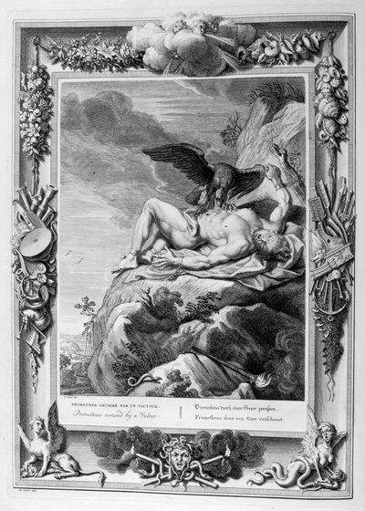 Prometheus gemarteld door een gier, 1733 door Bernard Picart