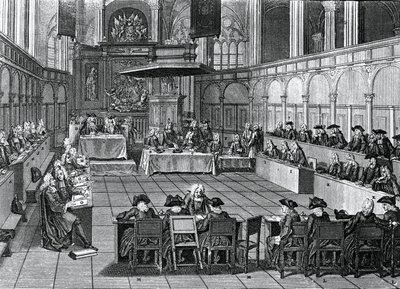 Protestantse Synode gehouden in 1730 in de Nieuwe Kerk in Amsterdam, Nederland, gravure door Bernard Picart (1673-1733) door Bernard Picart