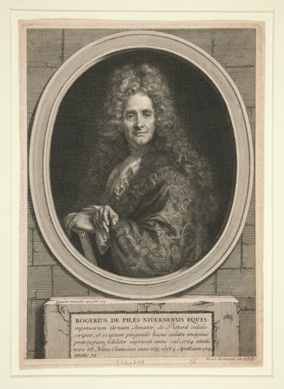 Zonder Titel (Portret van Roger de Piles) door Bernard Picart