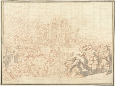 Verminking van de lichamen van de gebroeders de Witt, 1672 door Bernard Picart