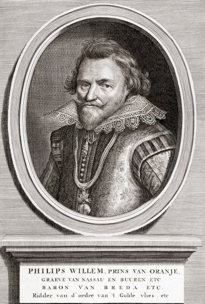 Portret van Filips Willem, Prins van Oranje (1554-1618) door Bernard Picart