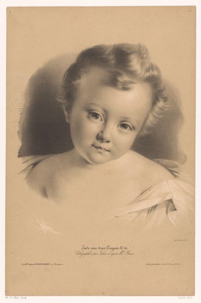 Portret van een peuter door Bernard Romain Julien