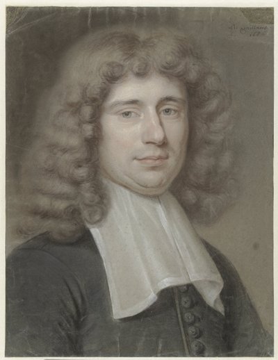 Portret van een onbekende man, buste, naar rechts door Bernard Vaillant