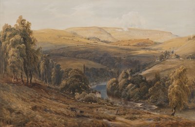 Vallei van de Dee, nabij Llangollen door Bernard Walter Evans