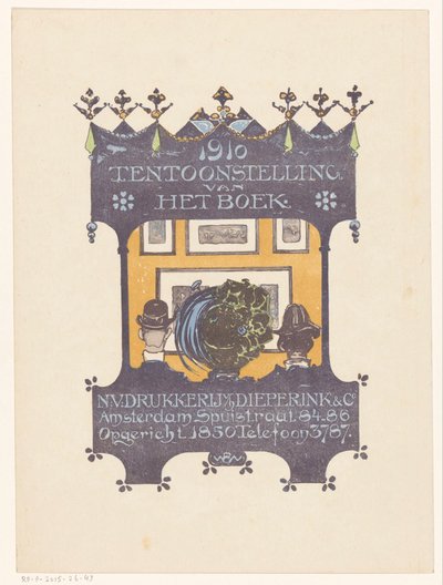 Advertentie van de Amsterdamse steen- en boekdrukkerij Dieperink & Co door Bernard Willem Wierink