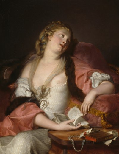 Dame die de Brieven van Heloise en Abelard Leest, c. 1780 door Bernard d