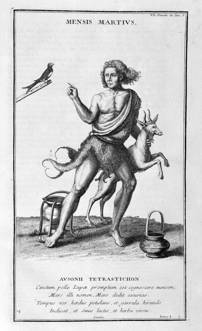 Een voorstelling van maart door Bernard de Montfaucon