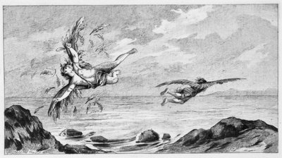 Icarus en Daedalus door Bernard de Montfaucon