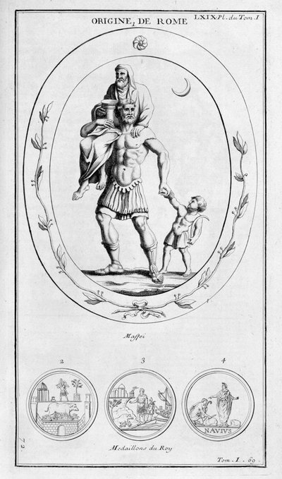 De oorsprong van Rome, 1757 door Bernard de Montfaucon