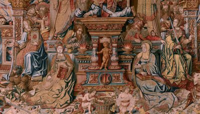 Het geloof. Eerste wandtapijt in de serie. Ca 1550. door Bernard van Orley
