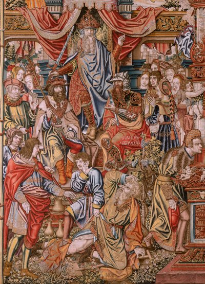 Adel (La Nobleza). Vierde wandtapijt in de serie. Ca 1550. door Bernard van Orley