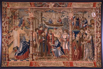 De legende van Onze-Lieve-Vrouw van de Zavel. Het beeld van de Madonna komt naar de kerk van de Zavel (Het beeld van onze-Lieve-Vrouw wordt naar de kerk van de Zavel gebracht). door Bernard van Orley