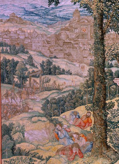 De Passie van Christus. Christus in de Hof van Olijven door Bernard van Orley