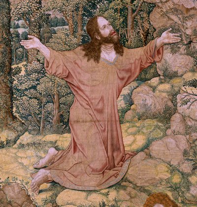 De passie van Christus (De vierkante passie). Christus in de Hof van Olijven (Christus in de Hof van Olijven). Ca 1518-1522. door Bernard van Orley