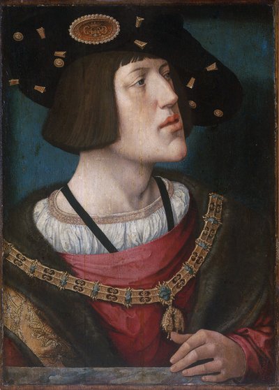 Portret van Karel V, Heilige Roomse Keizer door Bernard van Orley