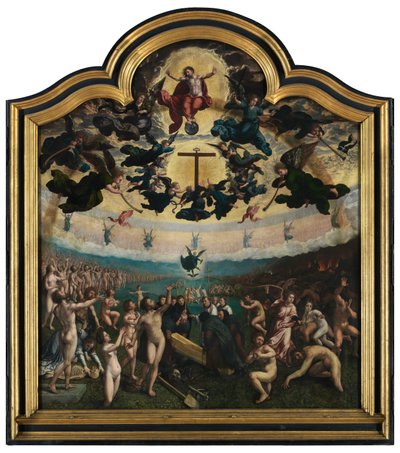 Het Laatste Oordeel en de Zeven Werken van Barmhartigheid, middenpaneel door Bernard van Orley