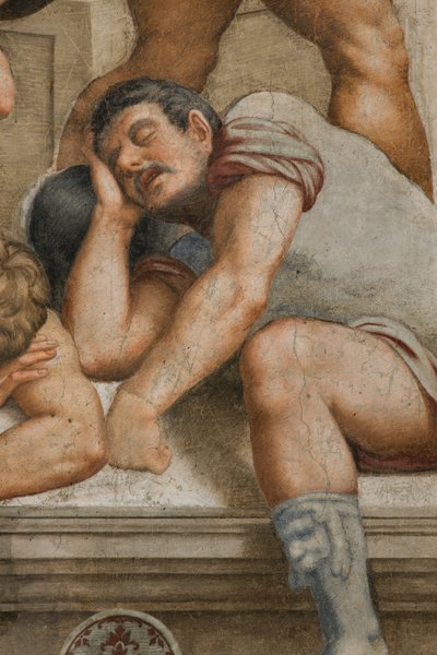 Counterfaccata, Bernardino Gatti, Opstanding 1529, Detail door Bernardino Gatti