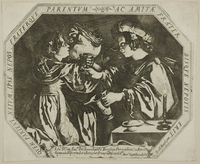Lot en zijn dochters door Bernardino Capitelli