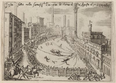 Het plein, Siena door Bernardino Capitelli