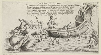 Triomfwagen van het Sienese district Onda door Bernardino Capitelli