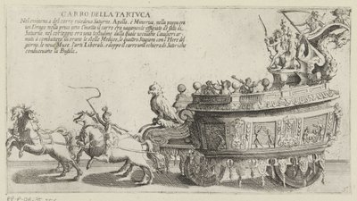 Triomfwagen van het Sienese district Tartuca door Bernardino Capitelli