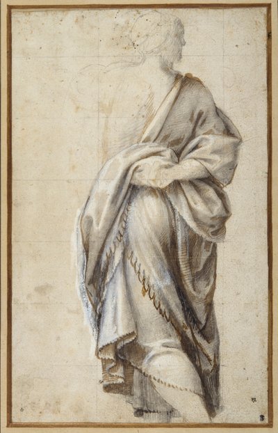 Studie voor een figuur in de Aanbidding der Wijzen door Bernardino  Gatti