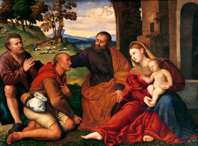 Aanbidding van de herders door Bernardino Licinio