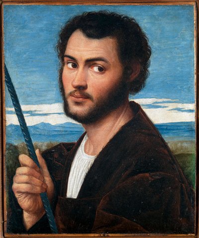 Portret van een Man door Licinio, Bernardino (ca. 1489-ca. 1565). Olie op doek, afmeting: 32x25,5, Eerste Helft van de 16e eeuw, Fondazione Cini, Venetië door Bernardino Licinio