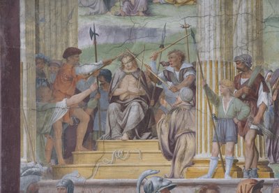 Detail van de Passie en Kruisiging van Christus door Bernardino Luini