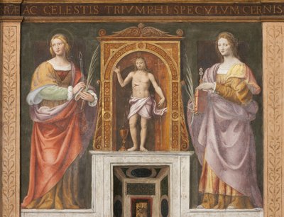 Sint Apollonia en Sint Lucia, c.1522-25 (detail) door Bernardino Luini