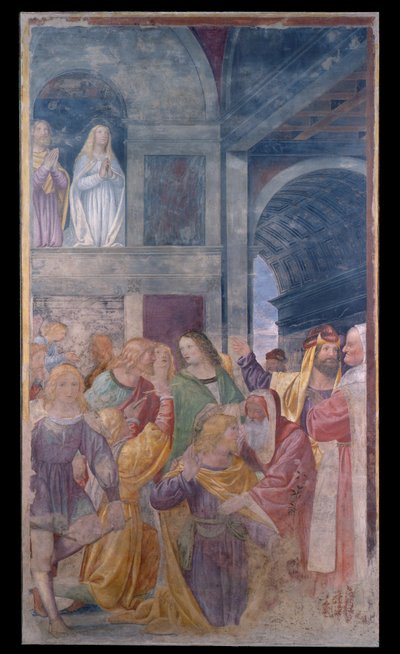 Sint Jozef wordt gekozen als de bruidegom van de Maagd door Bernardino Luini