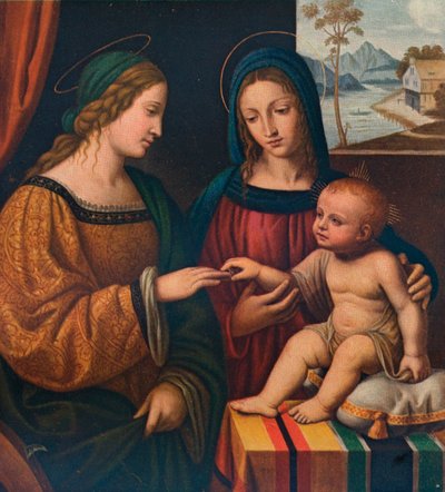 Het Mystieke Huwelijk van Sint Catharina door Bernardino Luini