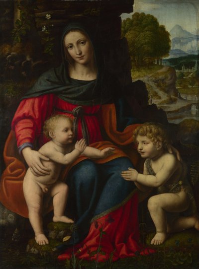 De Maagd en het Kind met Sint Jan, jaren 1510 door Bernardino Luini