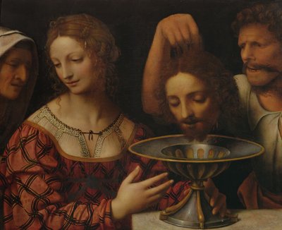 De beul presenteert Herodias het hoofd van Johannes de Doper, 1527 door Bernardino Luini