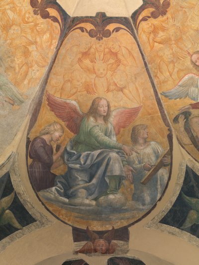 Drie engelen door Bernardino Luini