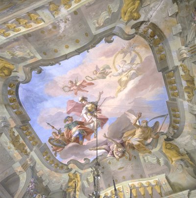 Allegorie van de tijd door Bernardino and Galliari Galliari