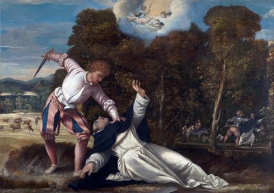 De dood van Sint-Pieter van Verona door Bernardino da Asola