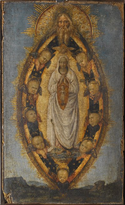 De Onbevlekte Ontvangenis door Bernardino di Betto (School of) Pinturicchio