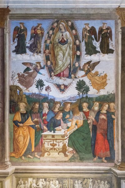 Hemelvaart van de Maagd Maria door Bernardino di Betto (& studio) Pinturicchio
