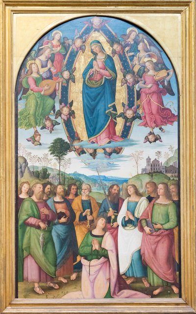 Tenhemelopneming van de Maagd Maria door Bernardino di Betto (& studio) Pinturicchio