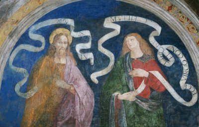 Andreas de Apostel en de profeet Jesaja door Bernardino di Betto (workshop of) Pinturicchio