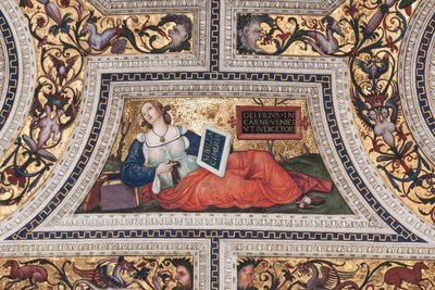 Cimmerische Sibylle, detail van De Sibyllen (fresco) door Bernardino di Betto Pinturicchio