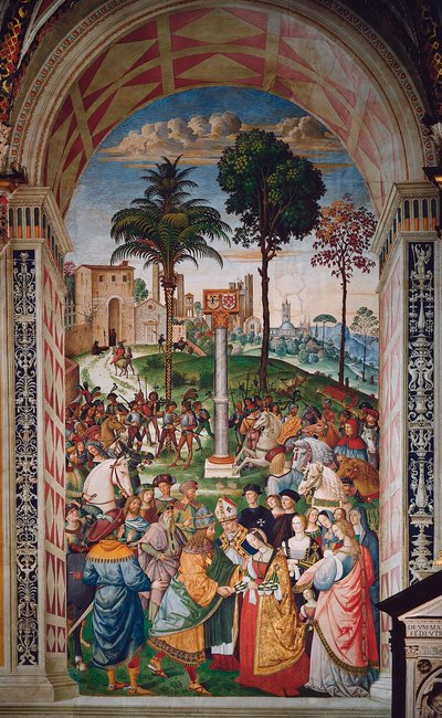 Leven van Paus Pio II (Enea Silvio Piccolomini) door Bernardino di Betto Pinturicchio