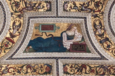 Perzische Sibylle, detail van De Sibyllen (fresco) door Bernardino di Betto Pinturicchio