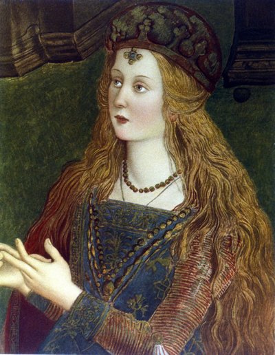 Portret van Lucretia Borgia door Bernardino di Betto Pinturicchio
