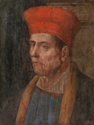 Portret van een man door Bernardino di Betto Pinturicchio