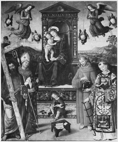 Heilig gesprek, 1508 door Bernardino di Betto Pinturicchio