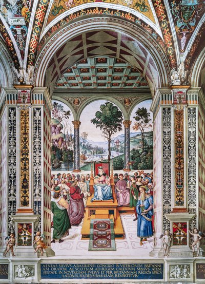 De Piccolomini Bibliotheek, noordoostelijke muur: 
