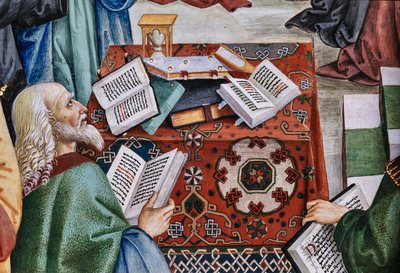 De Piccolomini-bibliotheek, zuidwestmuur: Pius II zit de Rijksdag van Mantua voor, 1 juni door Bernardino di Betto Pinturicchio