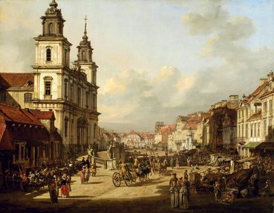 Kerk van het Heilig Kruis in Warschau. door Bernardo Bellotto